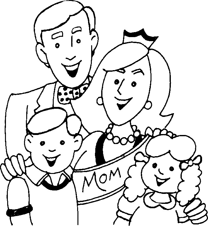 Dibujo para colorear: Familia (Familia y Amigos) #95092 - Dibujos para Colorear e Imprimir Gratis