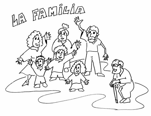 Dibujo para colorear: Familia (Familia y Amigos) #95195 - Dibujos para Colorear e Imprimir Gratis