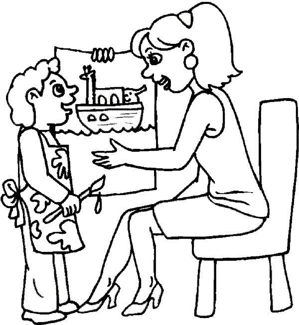 Dibujo gratuito Mamá #101234 de la coleccion Familia y Amigos para imprimir