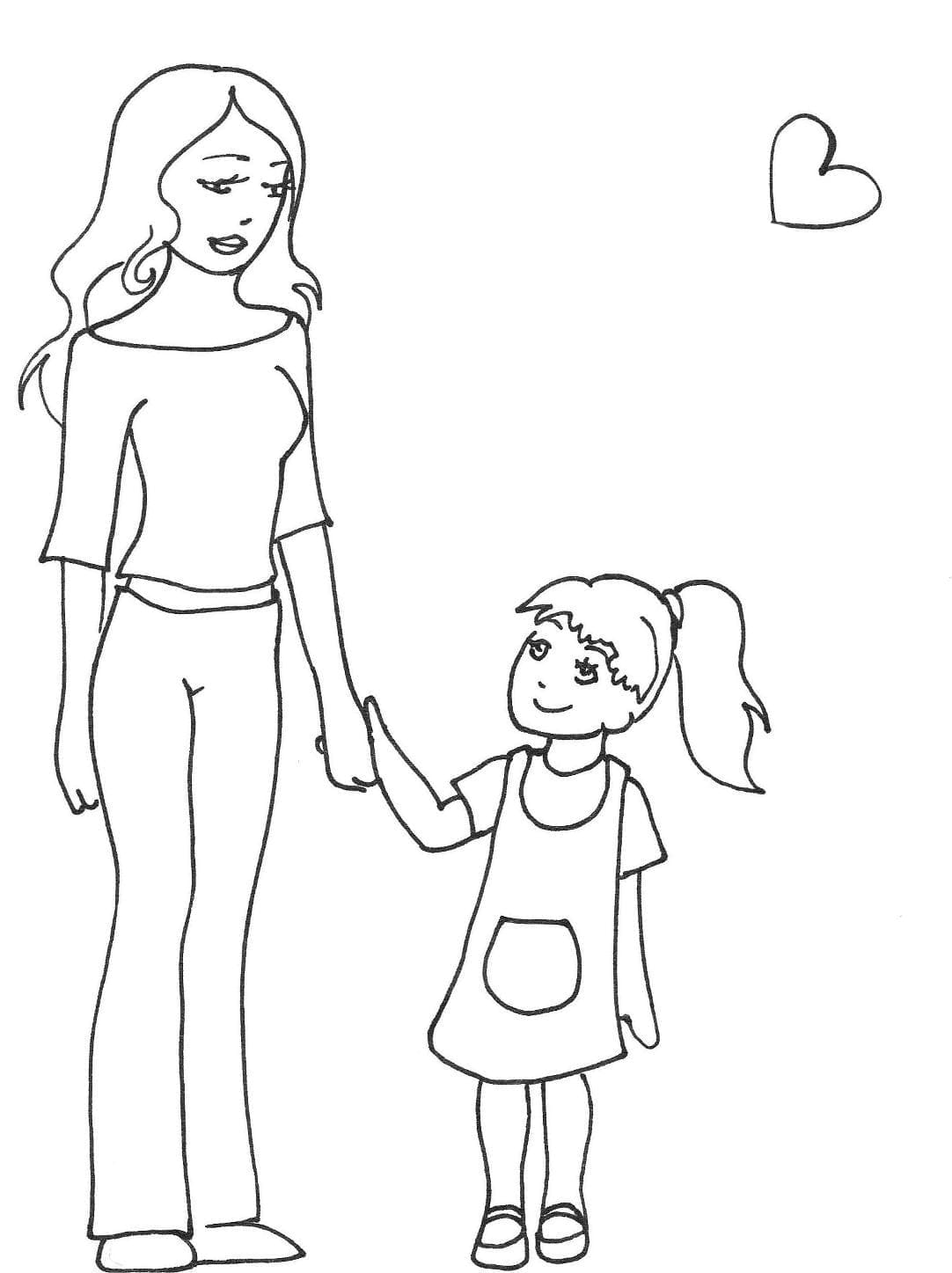 Dibujo gratuito Mamá #209404 de la coleccion Familia y Amigos para imprimir