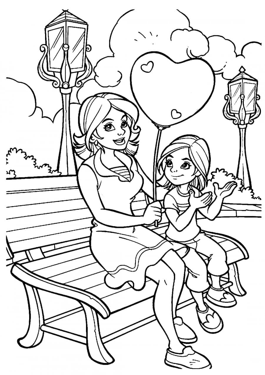 Dibujo gratuito Mamá #209406 de la coleccion Familia y Amigos para imprimir