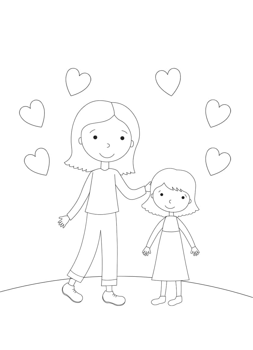 Dibujo gratuito Mamá #209410 de la coleccion Familia y Amigos para imprimir
