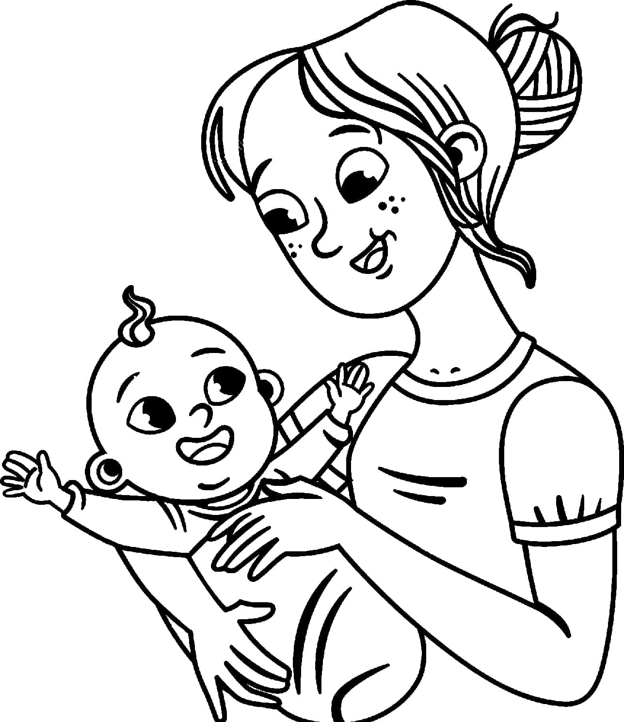 Dibujo gratuito Mamá #209418 de la coleccion Familia y Amigos para imprimir