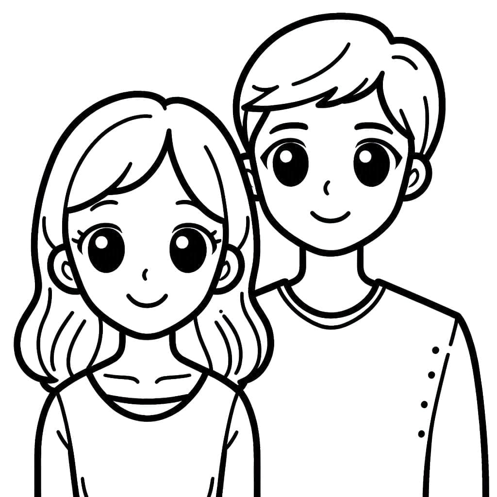 Dibujo para colorear: Mamá y Papá (Familia y Amigos) #217756 - Dibujos para Colorear e Imprimir Gratis