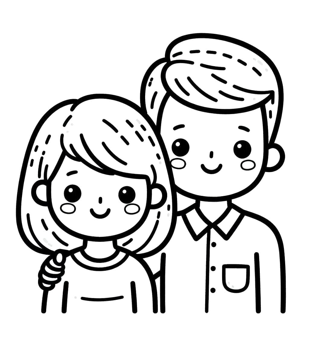 Dibujo gratuito Mamá y Papá #217770 de la coleccion Familia y Amigos para imprimir