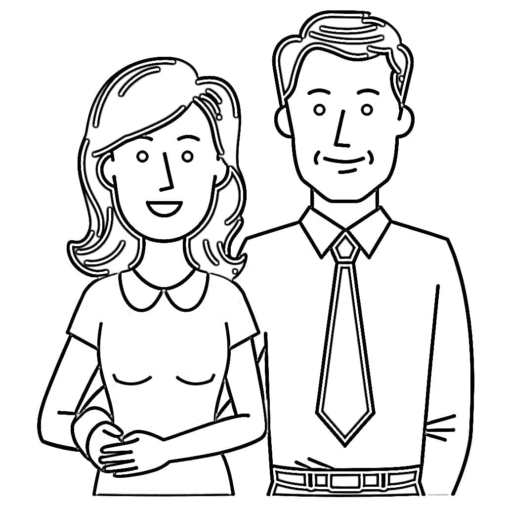 Dibujo gratuito Mamá y Papá #217771 de la coleccion Familia y Amigos para imprimir