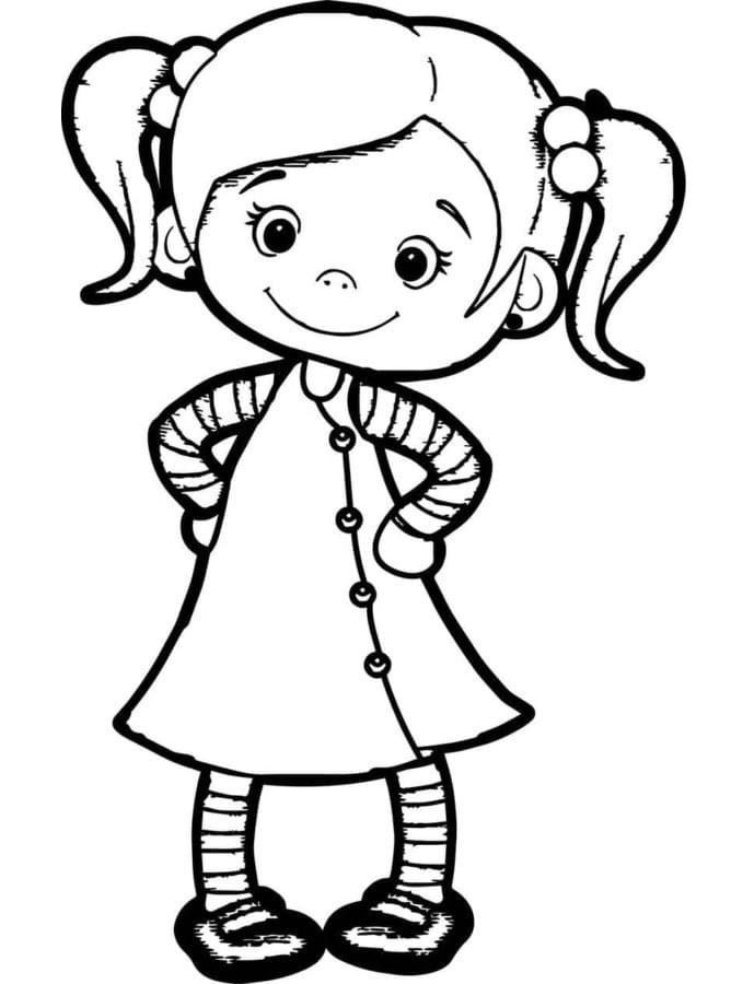 Dibujo gratuito Niña #191903 de la coleccion Familia y Amigos para imprimir