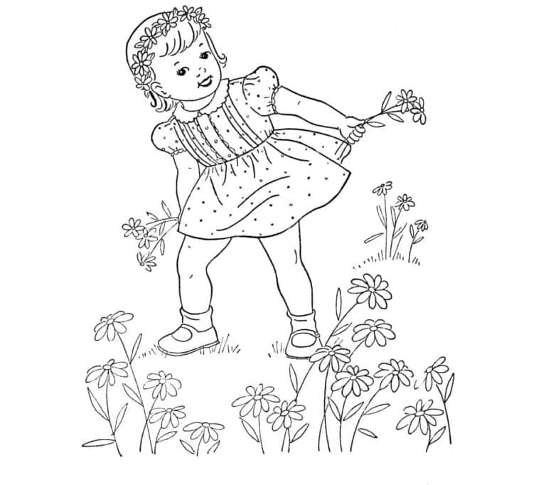 Dibujo gratuito Niña #191913 de la coleccion Familia y Amigos para imprimir