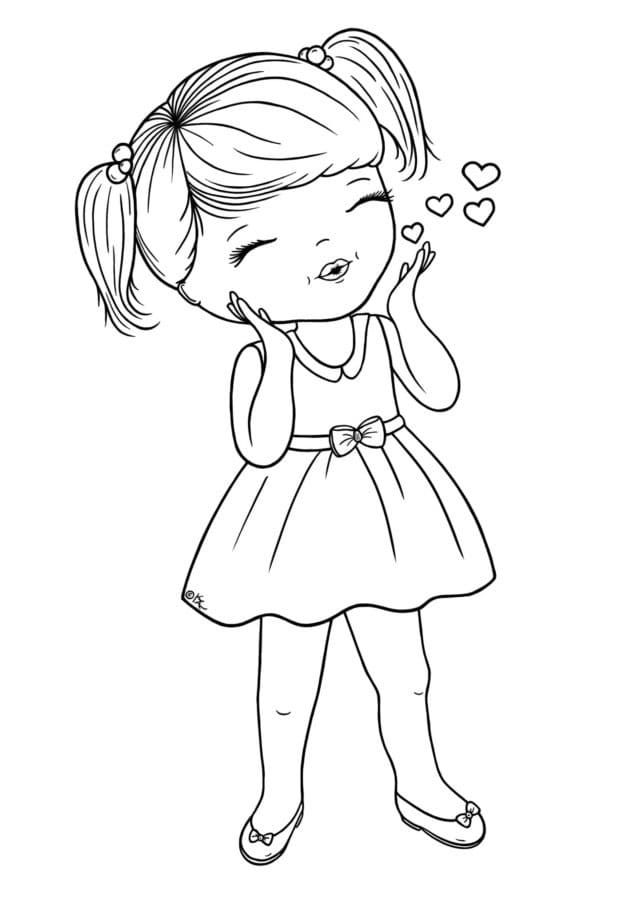 Dibujo gratuito Niña #191921 de la coleccion Familia y Amigos para imprimir