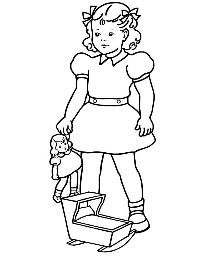 Dibujo gratuito Niña #96529 de la coleccion Familia y Amigos para imprimir