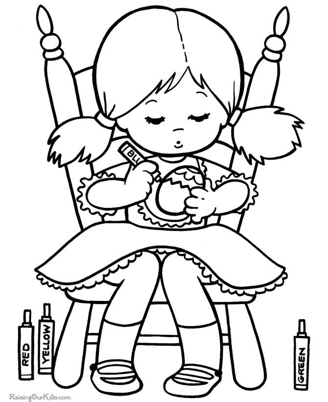 Dibujo gratuito Niña #96598 de la coleccion Familia y Amigos para imprimir