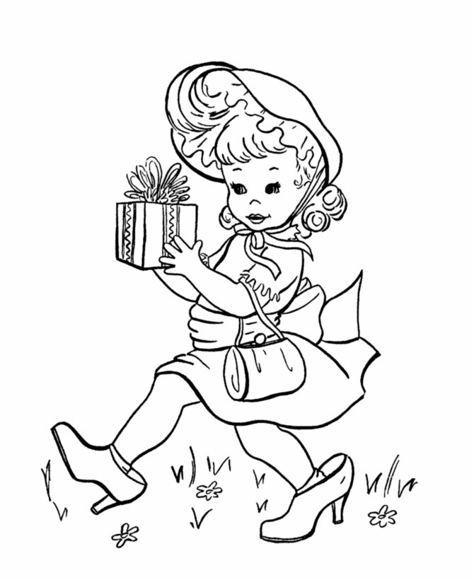 Dibujo gratuito Niña #96810 de la coleccion Familia y Amigos para imprimir