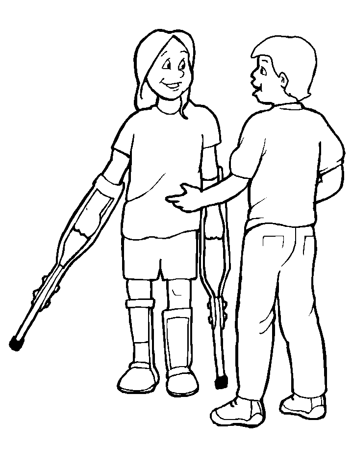 Dibujo gratuito Persona con Discapacidad #98429 de la coleccion Familia y Amigos para imprimir