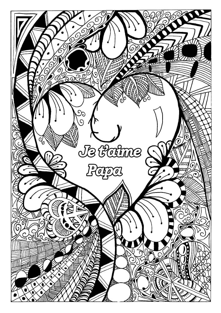 Dibujo gratuito Te Amo Papá #191628 de la coleccion Familia y Amigos para imprimir