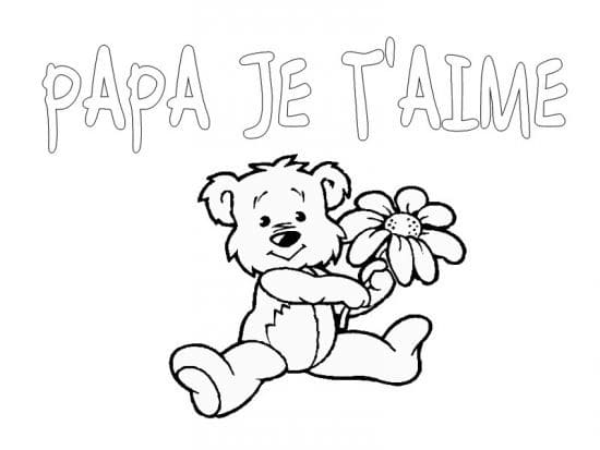 Dibujo gratuito Te Amo Papá #191636 de la coleccion Familia y Amigos para imprimir