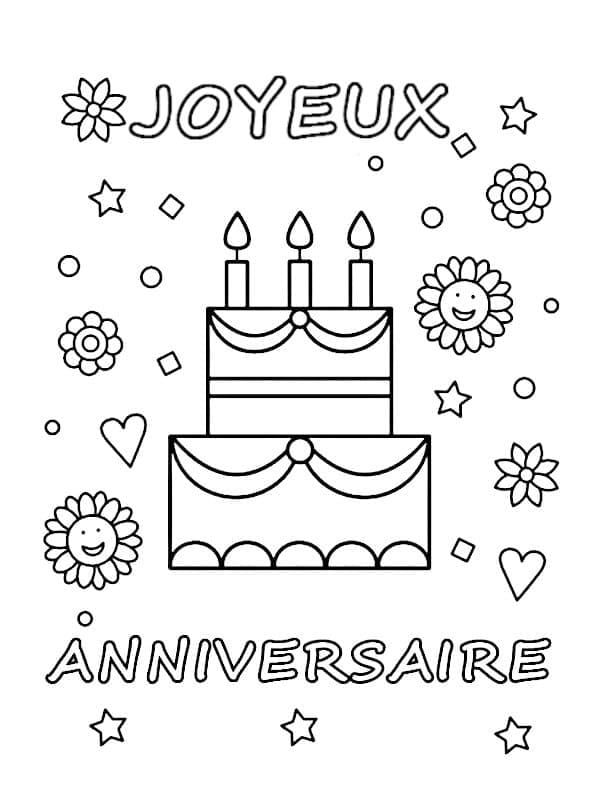 Dibujo gratuito Aniversario #174643 de la coleccion Fiestas y Celebraciones para imprimir