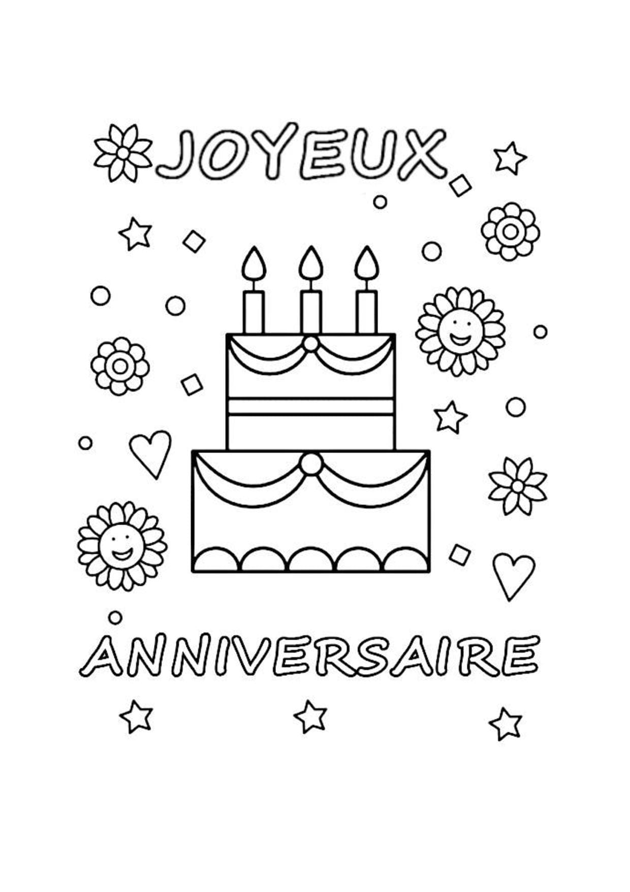 Dibujo gratuito Aniversario #174651 de la coleccion Fiestas y Celebraciones para imprimir