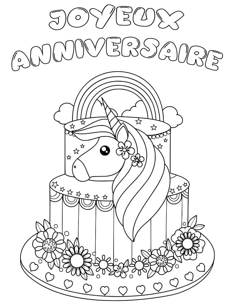 Dibujo gratuito Aniversario #174654 de la coleccion Fiestas y Celebraciones para imprimir