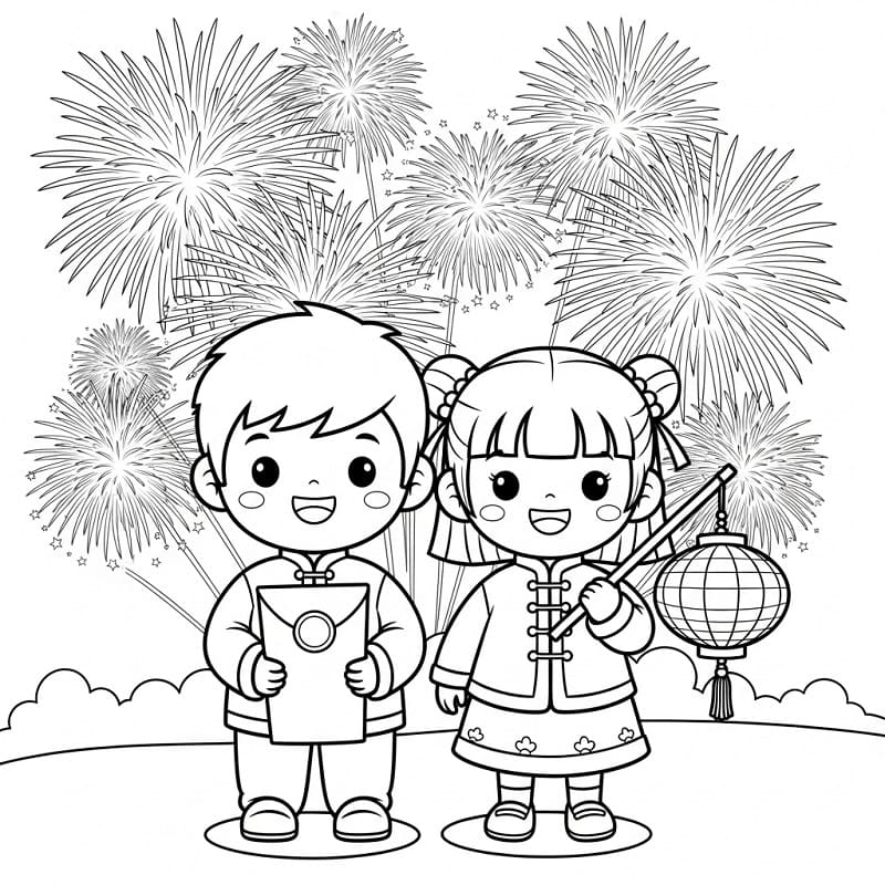 Dibujo gratuito Año Nuevo Chino #221763 de la coleccion Fiestas y Celebraciones para imprimir