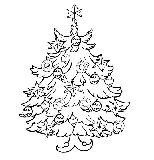 Dibujo gratuito Árbol de Navidad #167490 de la coleccion Fiestas y Celebraciones para imprimir