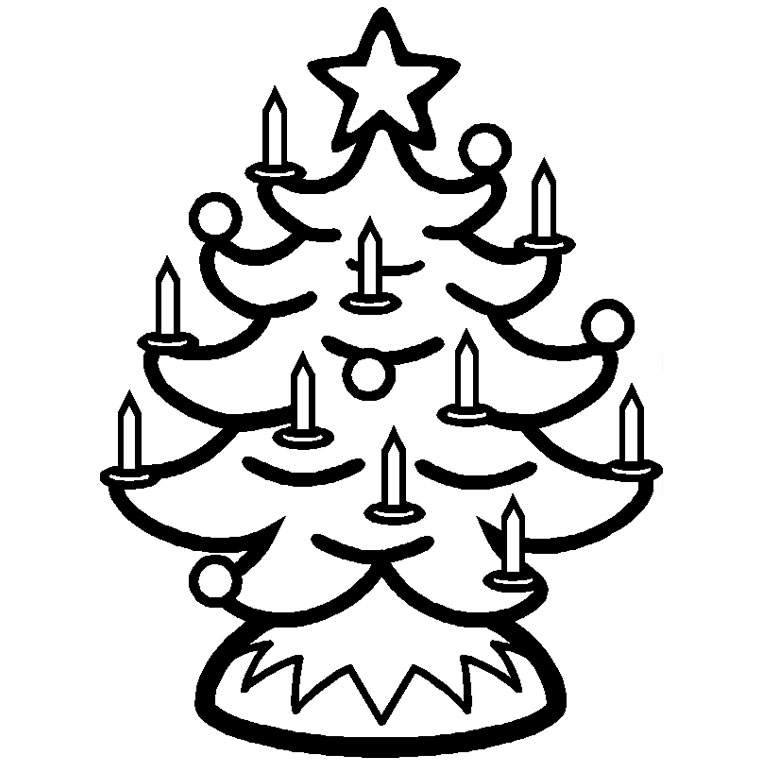 Dibujo gratuito Árbol de Navidad #167496 de la coleccion Fiestas y Celebraciones para imprimir