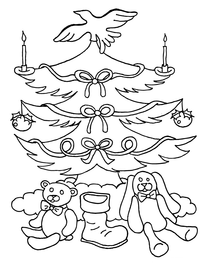 Dibujo gratuito Árbol de Navidad #167537 de la coleccion Fiestas y Celebraciones para imprimir