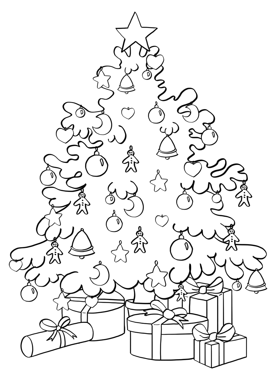 Dibujo gratuito Árbol de Navidad #167565 de la coleccion Fiestas y Celebraciones para imprimir