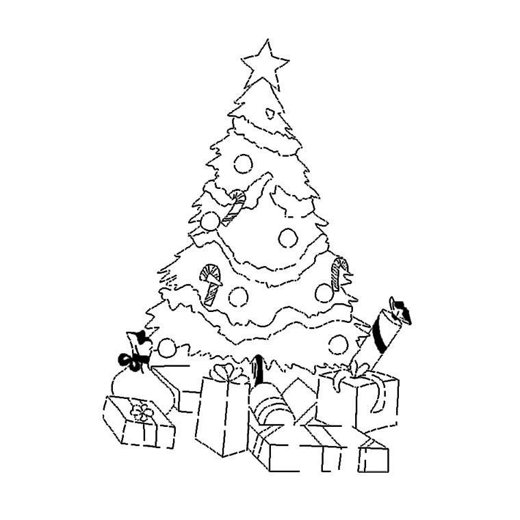 Dibujo gratuito Árbol de Navidad #167613 de la coleccion Fiestas y Celebraciones para imprimir