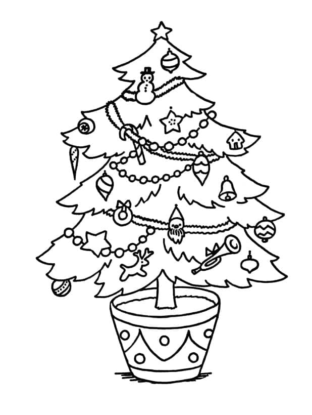 Dibujo gratuito Árbol de Navidad #176132 de la coleccion Fiestas y Celebraciones para imprimir