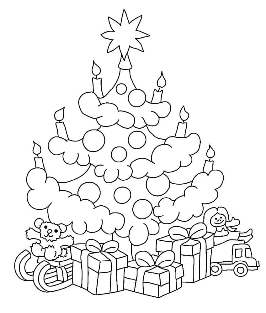 Dibujo gratuito Árbol de Navidad #176143 de la coleccion Fiestas y Celebraciones para imprimir