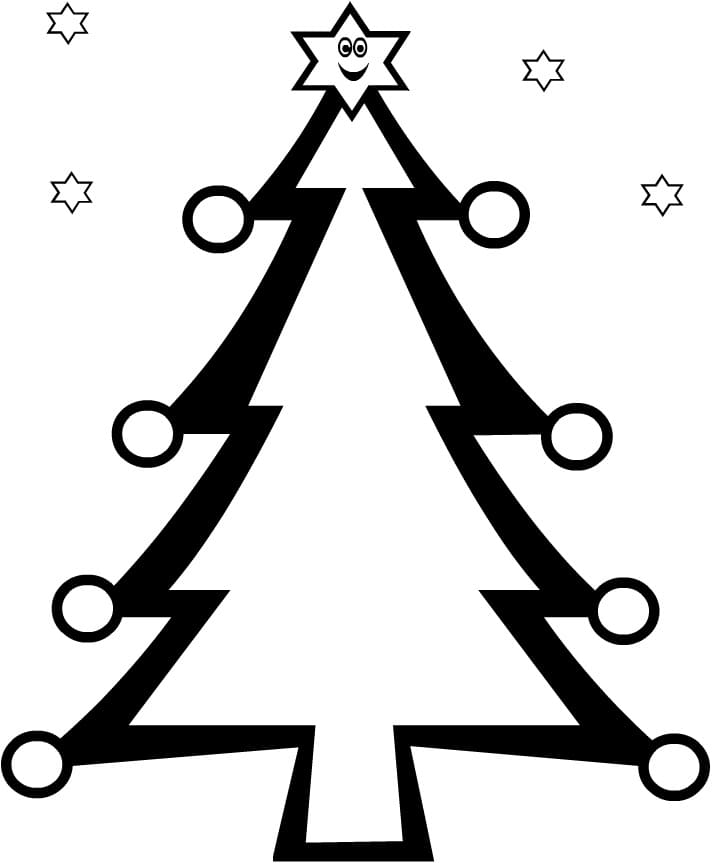 Dibujo gratuito Árbol de Navidad #176144 de la coleccion Fiestas y Celebraciones para imprimir