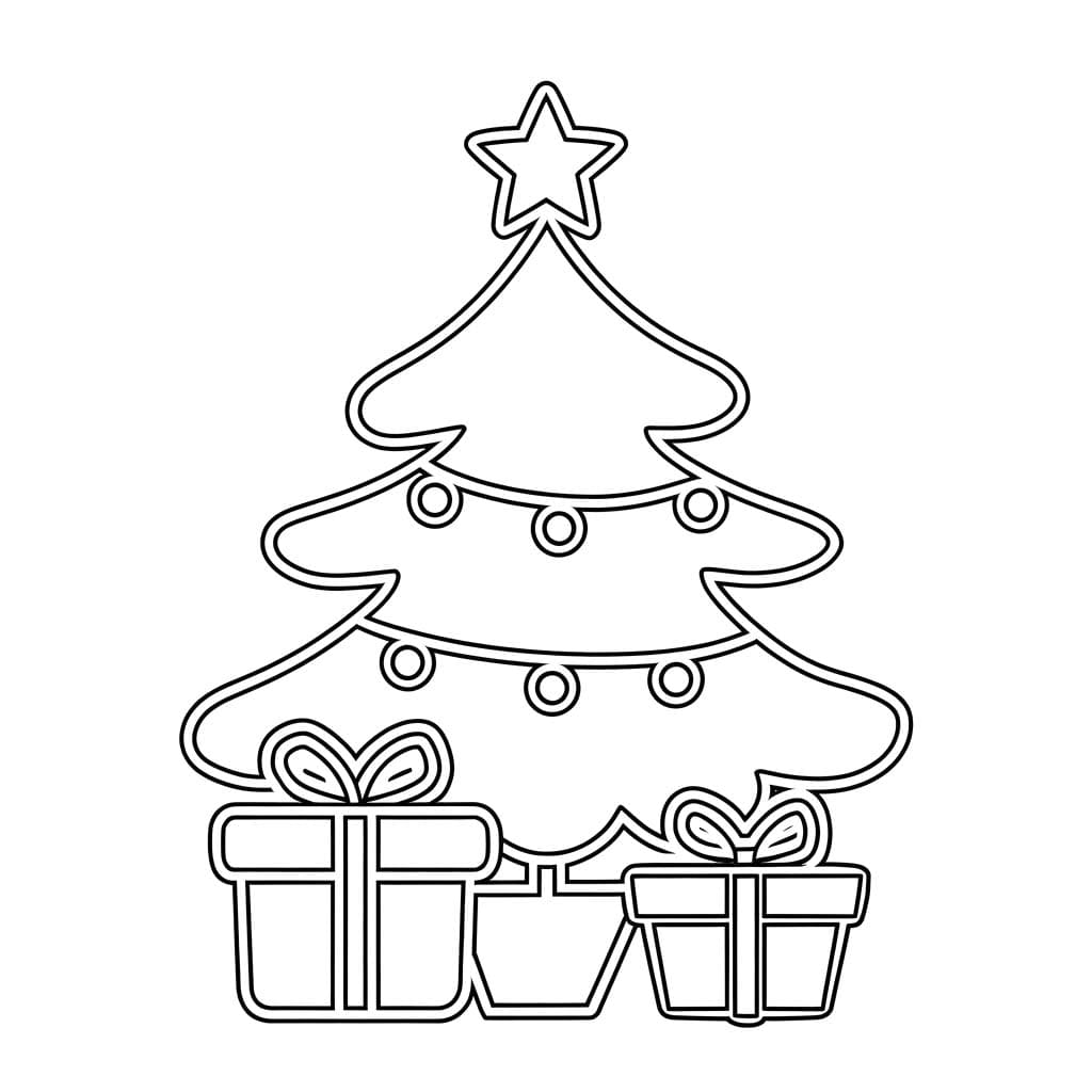 Dibujo gratuito Árbol de Navidad #218633 de la coleccion Fiestas y Celebraciones para imprimir