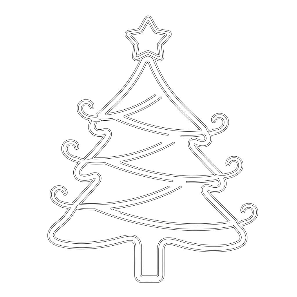 Dibujo gratuito Árbol de Navidad #218636 de la coleccion Fiestas y Celebraciones para imprimir