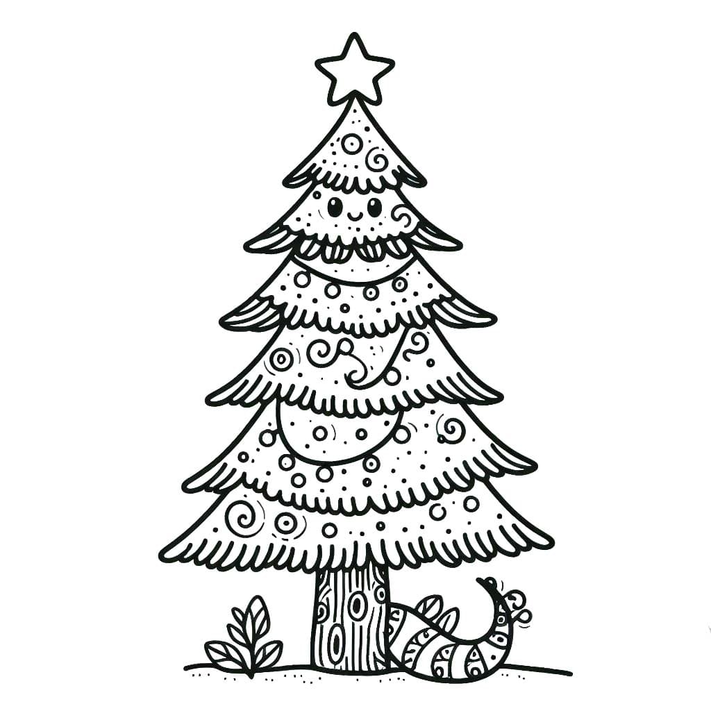 Dibujo gratuito Árbol de Navidad #218644 de la coleccion Fiestas y Celebraciones para imprimir