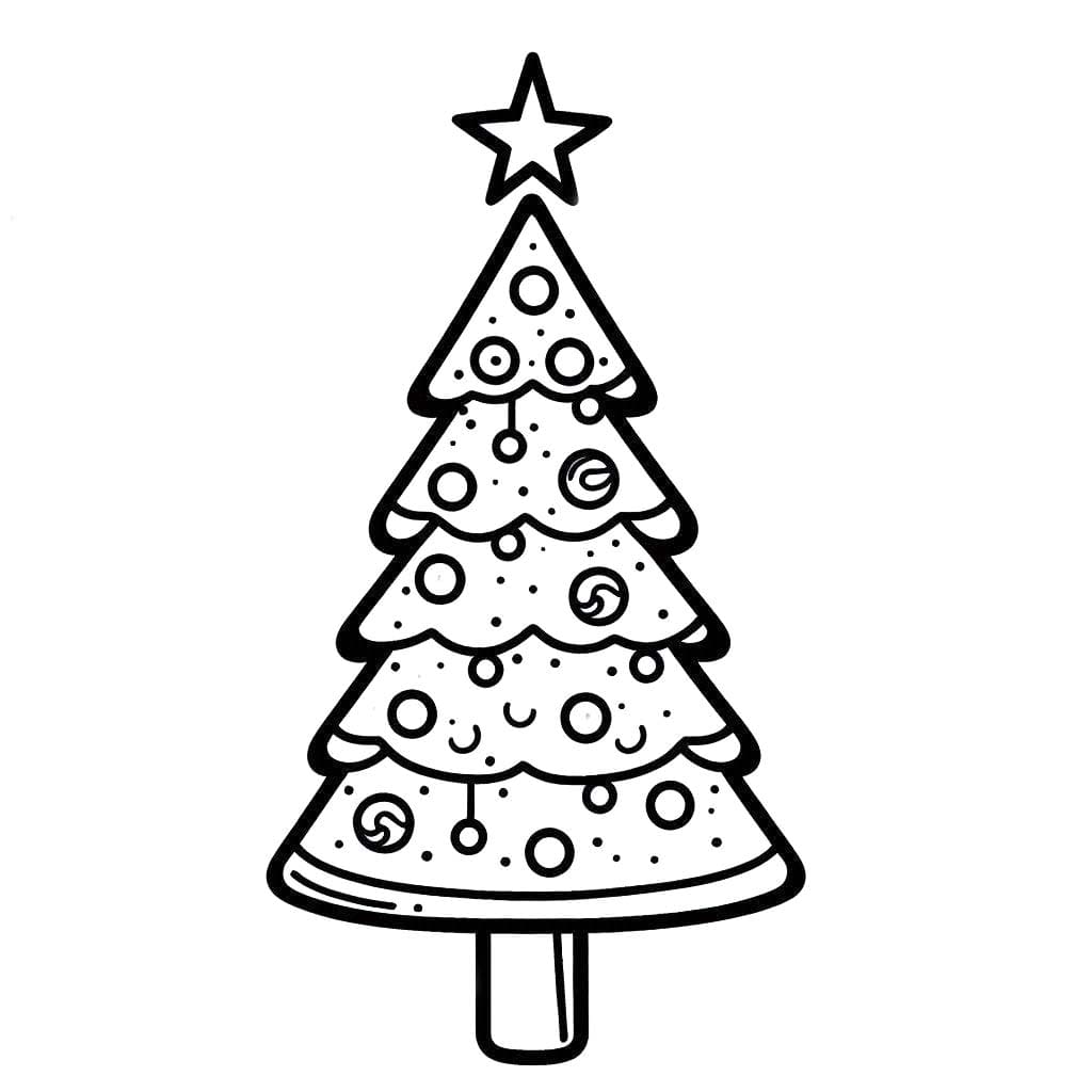 Dibujo gratuito Árbol de Navidad #218645 de la coleccion Fiestas y Celebraciones para imprimir