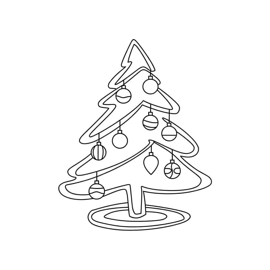 Dibujo gratuito Árbol de Navidad #218646 de la coleccion Fiestas y Celebraciones para imprimir