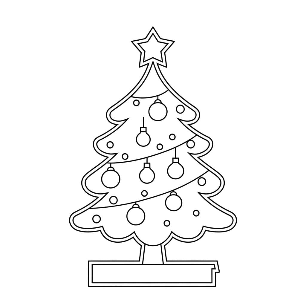 Dibujo gratuito Árbol de Navidad #218649 de la coleccion Fiestas y Celebraciones para imprimir