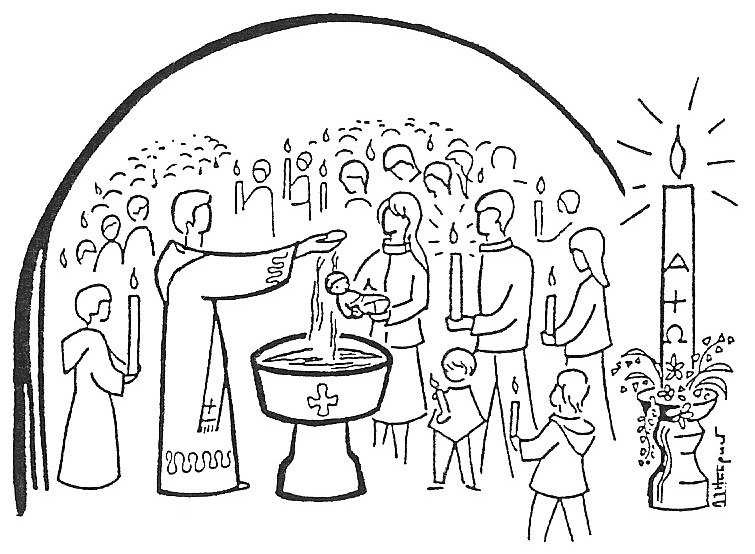 Dibujo para colorear: Bautismo (Fiestas y Celebraciones) #57577 - Dibujos para Colorear e Imprimir Gratis
