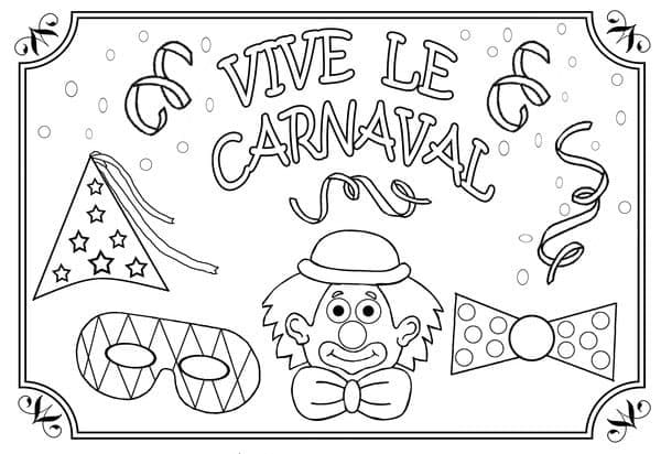 Dibujo para colorear: Carnaval (Fiestas y Celebraciones) #174473 - Dibujos para Colorear e Imprimir Gratis