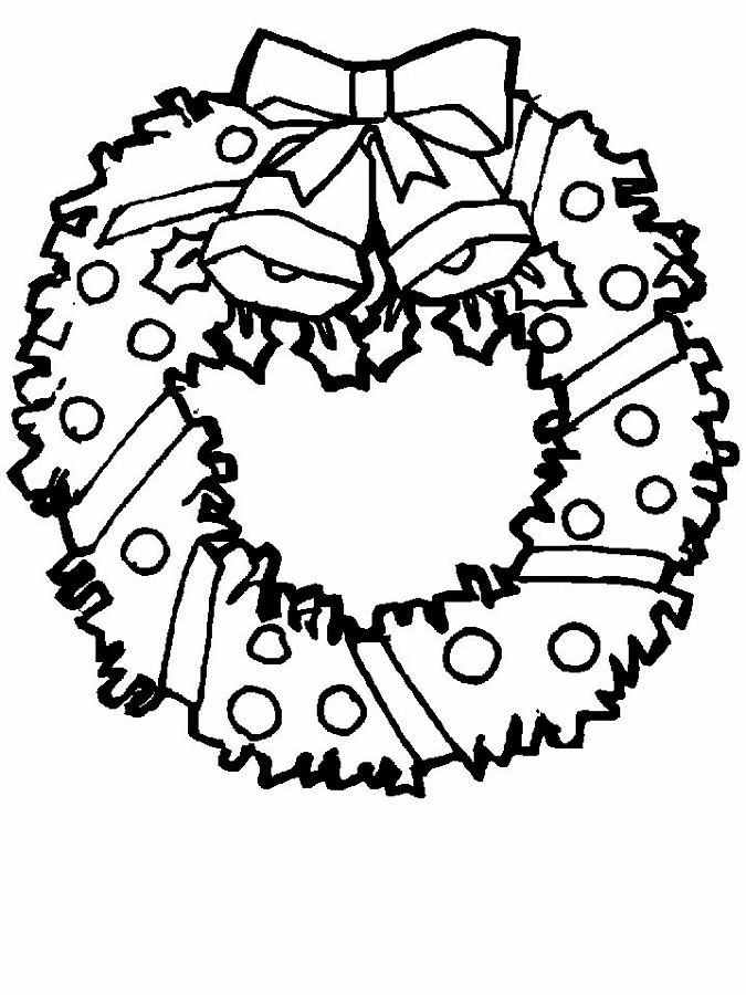Dibujo gratuito Corona de Navidad #169334 de la coleccion Fiestas y Celebraciones para imprimir