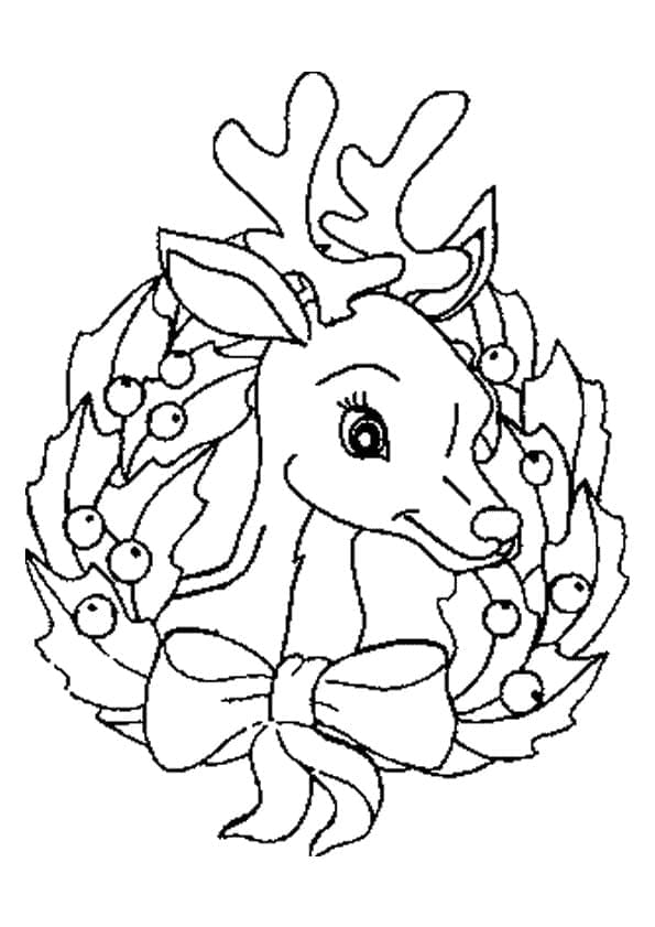 Dibujo gratuito Corona de Navidad #204312 de la coleccion Fiestas y Celebraciones para imprimir