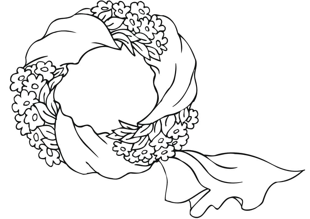 Dibujo gratuito Corona de Navidad #204326 de la coleccion Fiestas y Celebraciones para imprimir