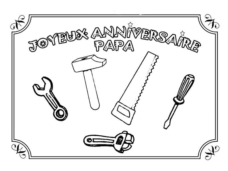 Dibujo gratuito Cumpleaños de Papá #189990 de la coleccion Fiestas y Celebraciones para imprimir