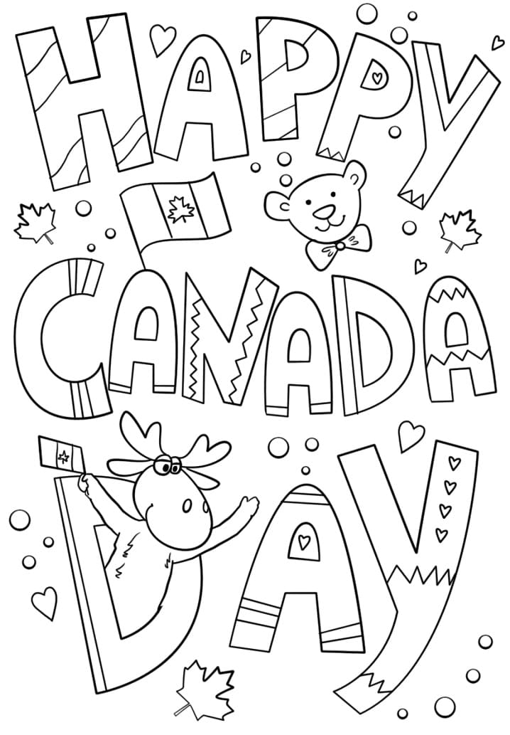 Dibujo gratuito Día de Canadá - 1 de Julio #193587 de la coleccion Fiestas y Celebraciones para imprimir