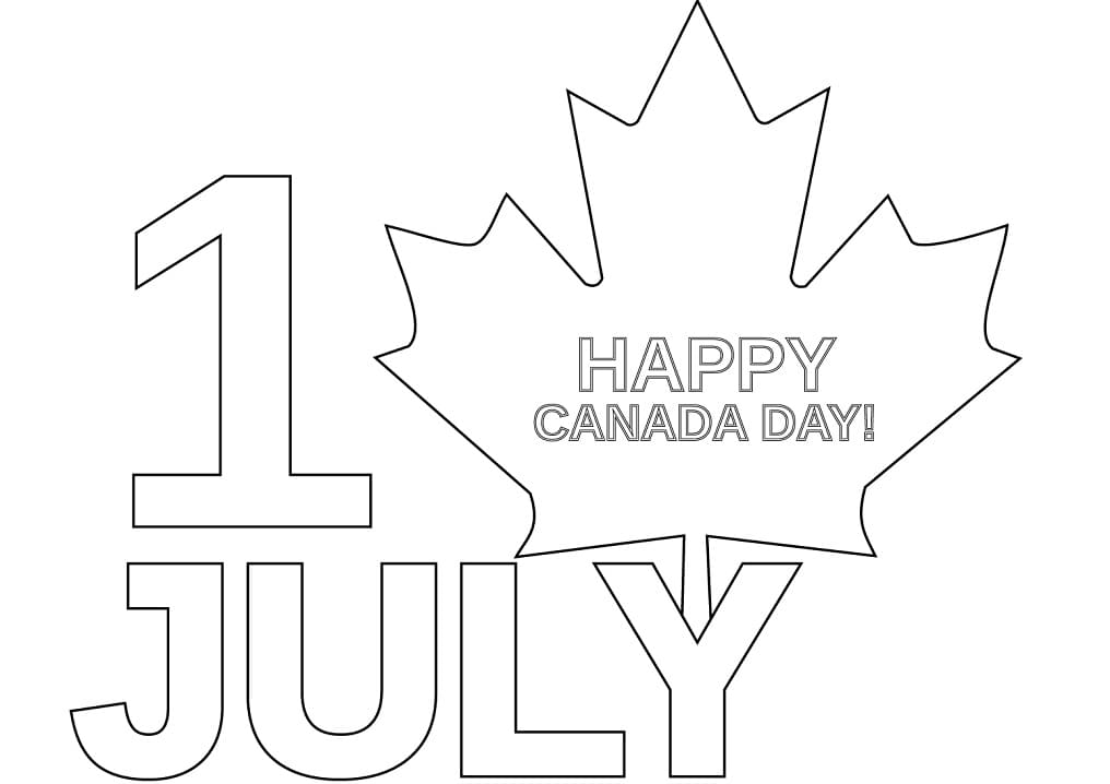 Dibujo gratuito Día de Canadá - 1 de Julio #193607 de la coleccion Fiestas y Celebraciones para imprimir
