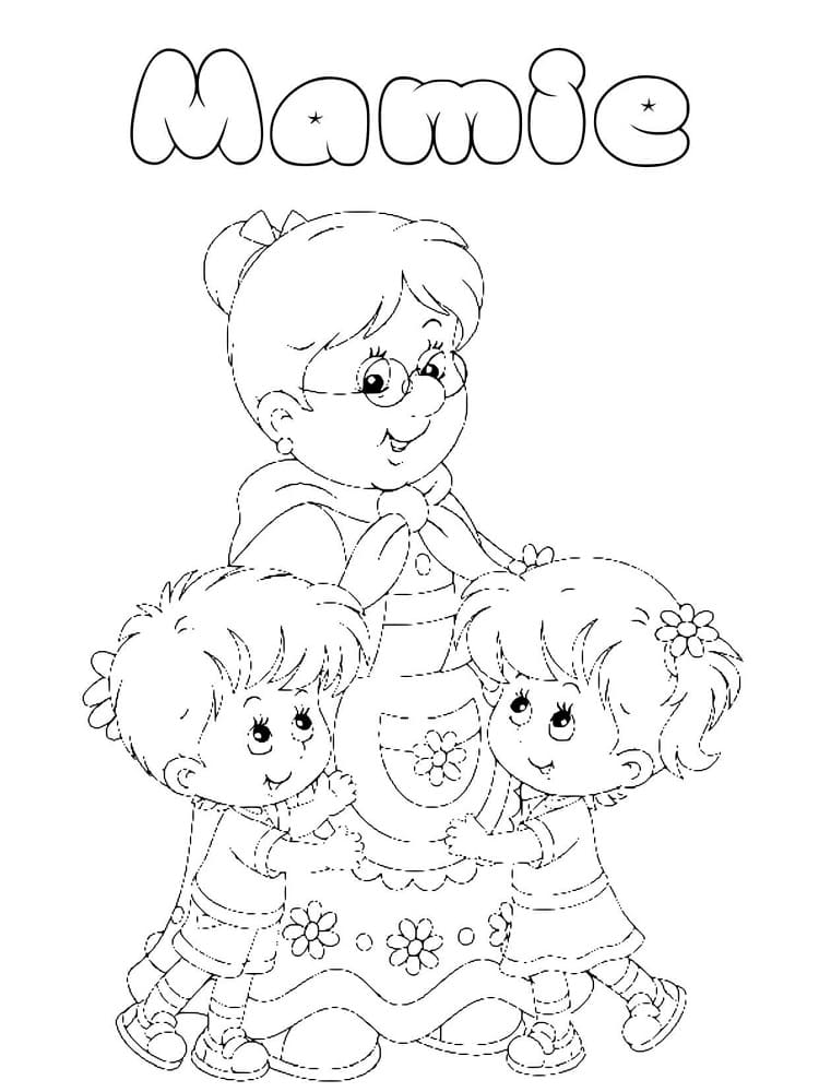 Dibujo gratuito Día de la Abuela #194031 de la coleccion Fiestas y Celebraciones para imprimir