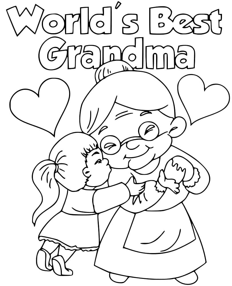 Dibujo gratuito Día de la Abuela #194044 de la coleccion Fiestas y Celebraciones para imprimir