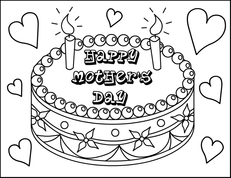 Dibujo gratuito Día de la Madre #129841 de la coleccion Fiestas y Celebraciones para imprimir