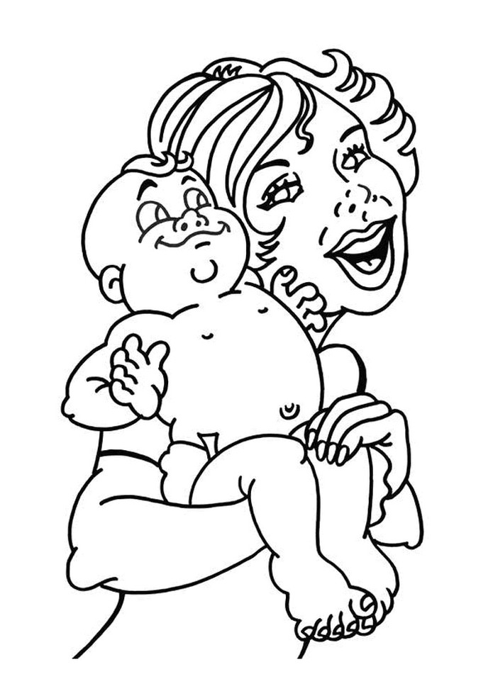 Dibujo gratuito Día de la Madre #129889 de la coleccion Fiestas y Celebraciones para imprimir