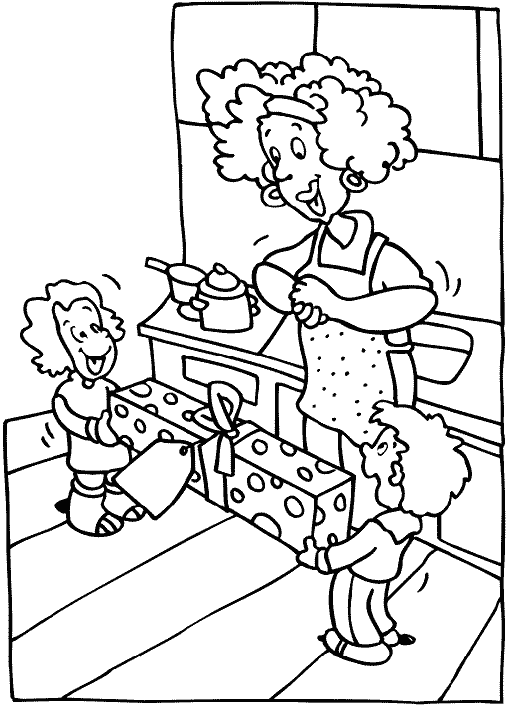 Dibujo gratuito Día de la Madre #129943 de la coleccion Fiestas y Celebraciones para imprimir